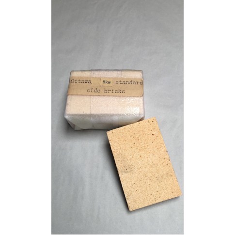 Replacement side bricks for Ecosy+ Ottawa 5kw multi-fuel stove ( Not CURVE ) ( OLD VERSION )